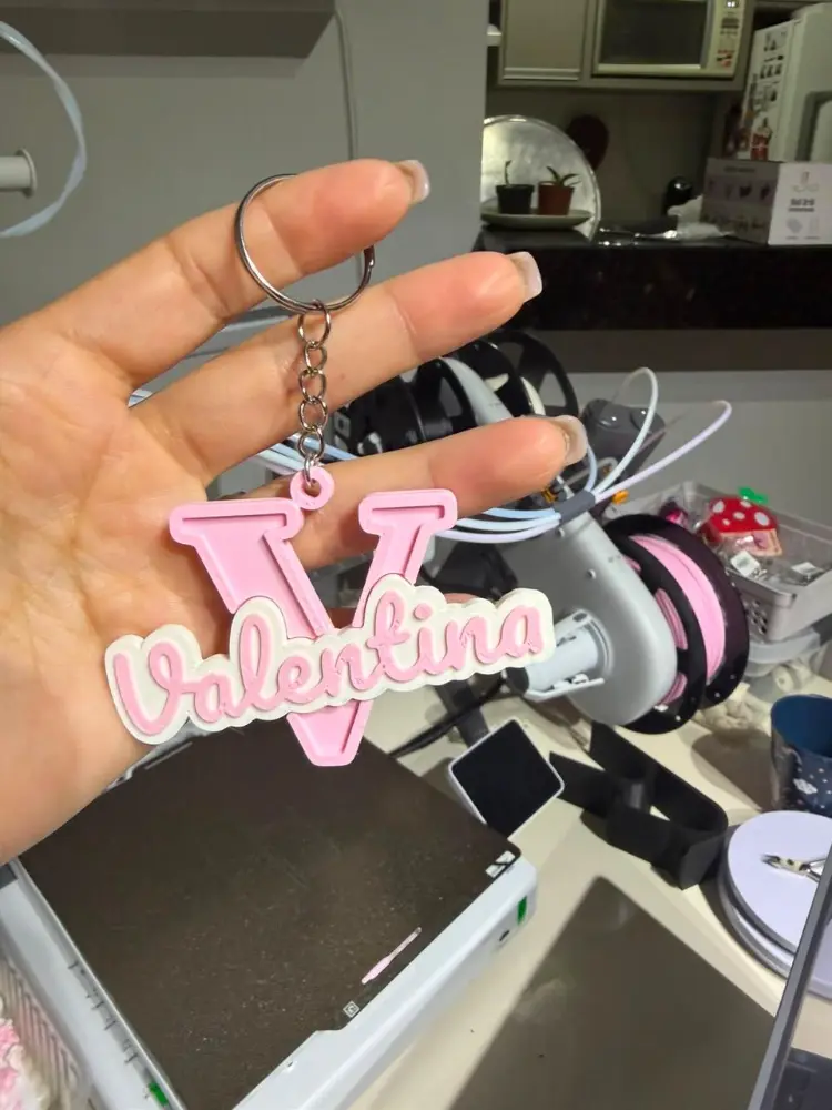 Chaveiro Letra e Nome Personalizado.