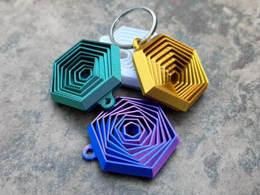 Chaveiro Hexagonal Fidget