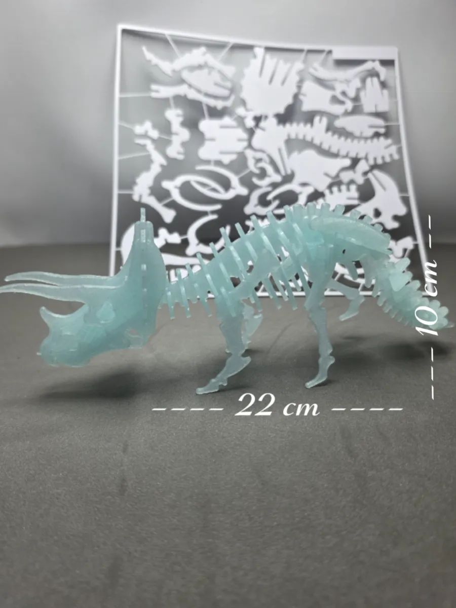 Triceratops Esqueleto Articulado 3D – Montável e Decorativo — foto 1 de 3