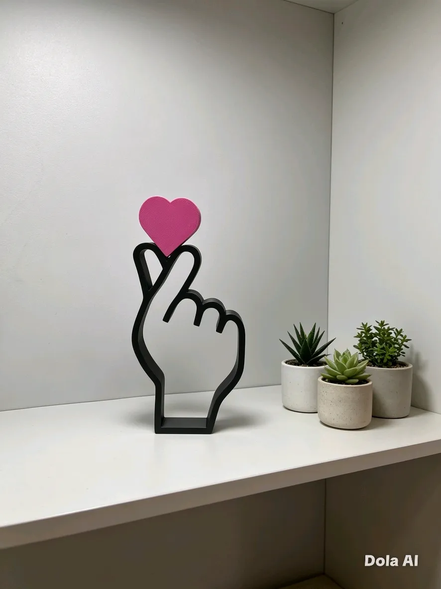 ❤️ Dorama - Item Decorativo Mão Coreana com Coração – Símbolo de Amor e Carinho — foto 1 de 4