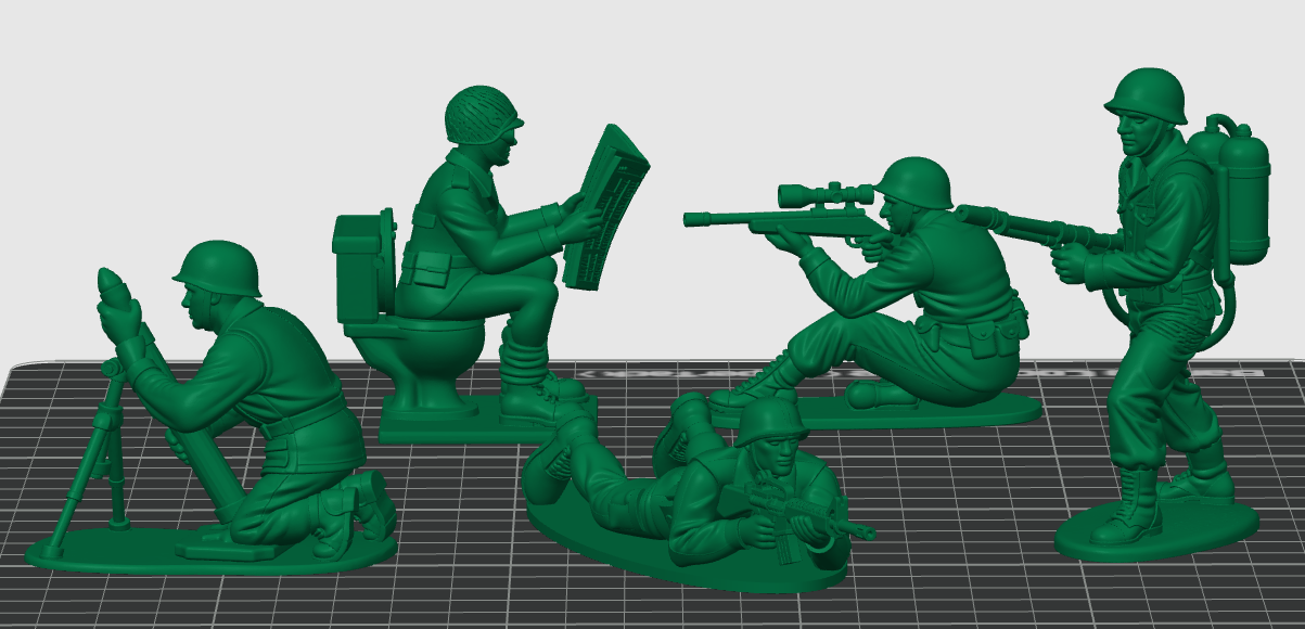 KIT OPERÇÃO - 5 Soldados Verde