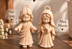 CHAVEIRO MINI MARIA E JESUS