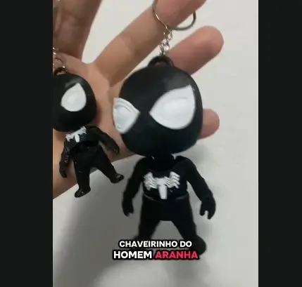 Chaveiro Spider Man preto
