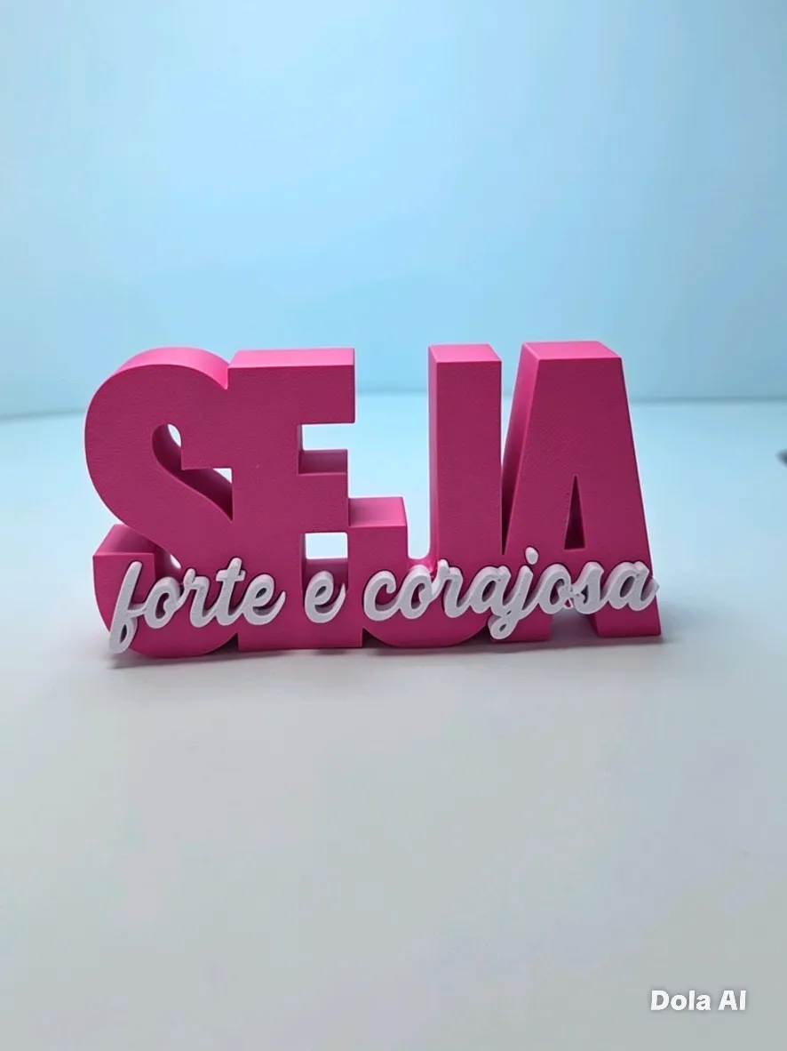 🌸 Placa Decorativa "SEJA Forte e Corajosa" – Inspiração para o seu dia a dia! 🌸 — foto 1 de 4
