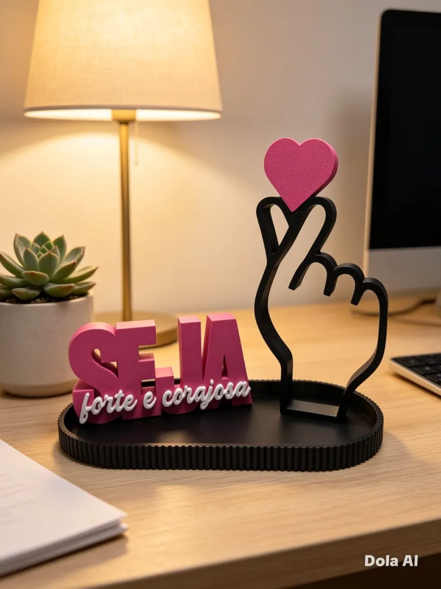 🌸 Decoração Motivacional – "SEJA Forte e Corajosa" 🌸 — foto 1 de 4