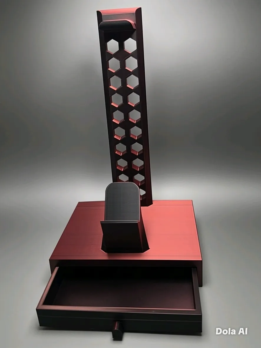 Porta Controle Gamer e Suporte para Fone de Ouvido – Organizador de Mesa — foto 1 de 5